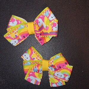 Handmade Rainbow Bow Set
